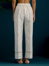 Off White paisley yoke kurta and pant set