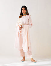 Light Pink embroidered kurta with plackett