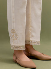 Ivory Mul Chanderi jacket set