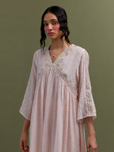 Pink Mul Chanderi gather Kurta and pant set