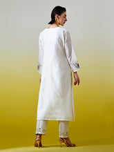 Placket embroidered kurta with pant