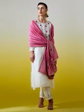 Embroidered dupatta with gota detailing