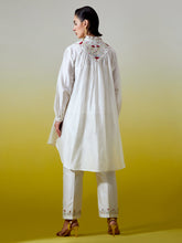 High Low Shirt with pintucks and pant