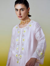 Placket embroidered kurta with pant