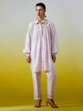 High Low Shirt with pintucks and pant