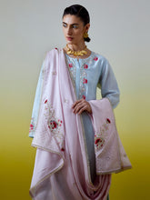 Embroidered dupatta with gota detailing