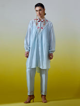 High Low Shirt with pintucks and pant