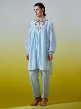 High Low Shirt with pintucks and pant