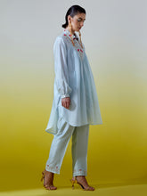 High Low Shirt with pintucks and pant