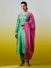 Embroidered dupatta with gota detailing