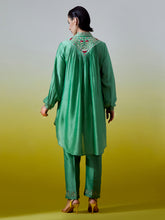 High Low Shirt with pintucks and pant