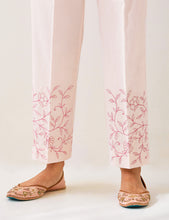 Light Pink palazzo with embroidered hem