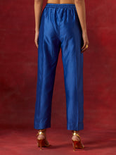 Blue embroidered yoke kurta set