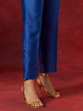 Blue round hem kurta set