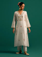 Off White V neck kurta