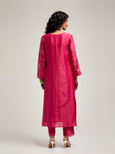 Embroidered kurta with scalloped hem and pant