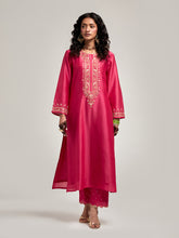 Embroidered kurta with placket and pant