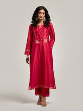 Embroidered yoke kurta and pant