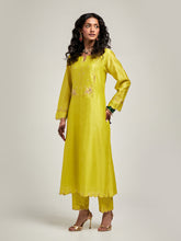Embroidered yoke kurta