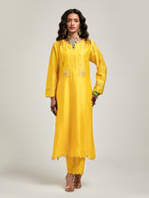 Embroidered yoke kurta and pant