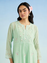 Green gather kurta with pant