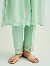 Green gather kurta with pant