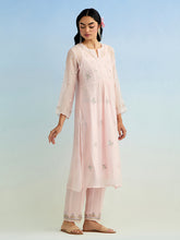Pink gather kurta with pant