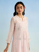 Pink gather kurta with pant