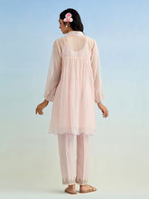 Pink short collar kurta and pant