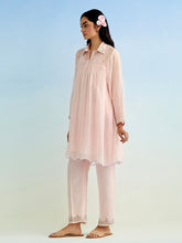 Pink short collar kurta and pant