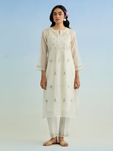 Ivory gather kurta with pant