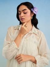 Ivory short collar kurta and pant