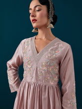 Embroidered yoke with gathers kurta and pant