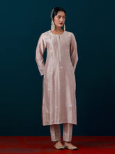 All over motifs placket kurta with pant