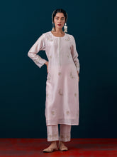 All over motifs placket kurta with pant