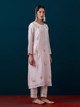 All over motifs placket kurta with pant