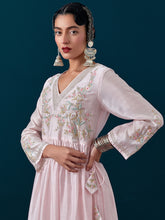 Embroidered yoke with gathers kurta and pant