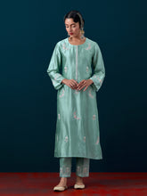 All over motifs placket kurta with pant