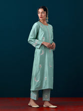 All over motifs placket kurta with pant