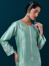 All over motifs placket kurta with pant