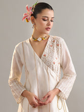 Off White gota angrakha kurta with pant