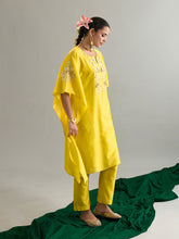 Yellow kaftan and pant set