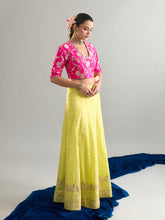 Lime green lehenga set with dupatta