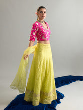 Lime green lehenga set with dupatta