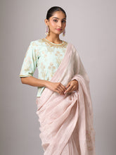 Mint banarasi embroidered blouse