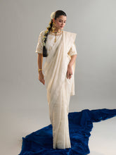 Off white chanderi saree