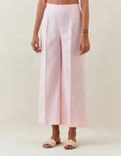Pink striped cotton sphagetti and pant set