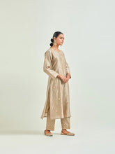 Brown hand embroidered kurta set