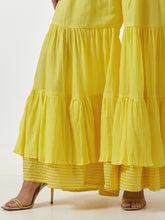 Bright Yellow Cotton Sharara