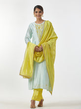 Bright Yellow Silk Chanderi Dupatta